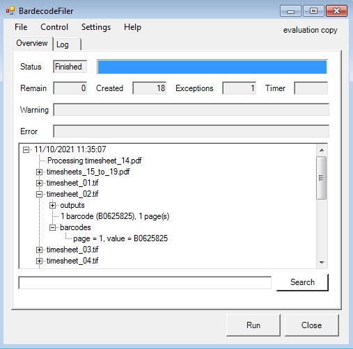Click to view Softek BardecodeFiler 1.6.1 screenshot
